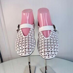 White Perforated Women's Shoes